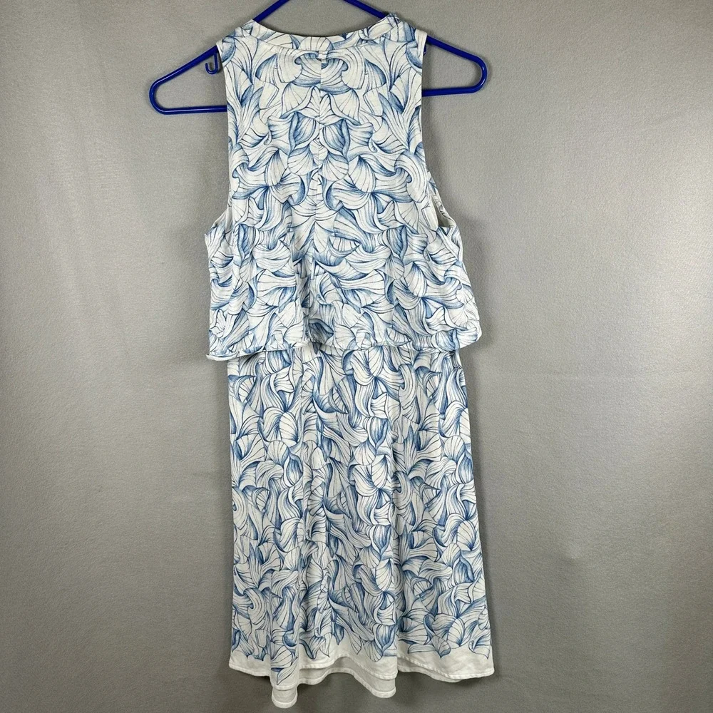 Tory Burch Kaley Ellora Pima Cotton Sundress White Blue Size XS Summer